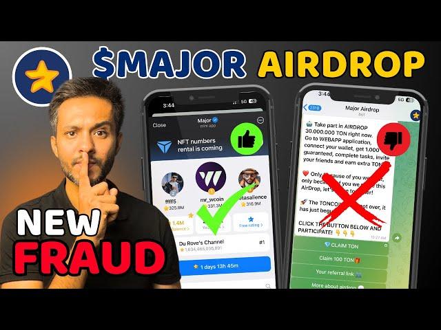 Major Airdrop Big Update | $MAJOR New Fraud or Scam on Telegram | Fake Major Airdrop Bot