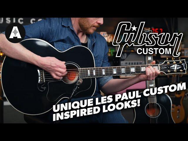 A Les Paul Custom Inspired Gibson Acoustic? - Gibson Custom Shop Ebony Acoustics!