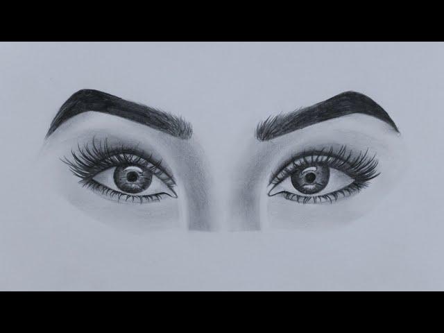 How to draw Realistic Eyes for Beginners - step by step