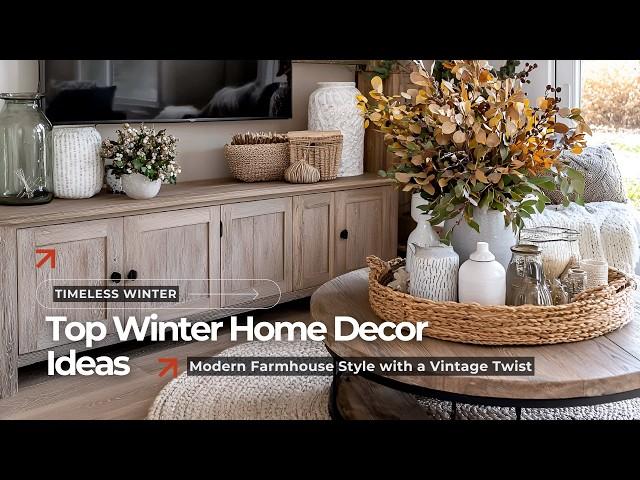 Timeless Winter Elegance: Blending Vintage Charm with Modern Farmhouse Decor