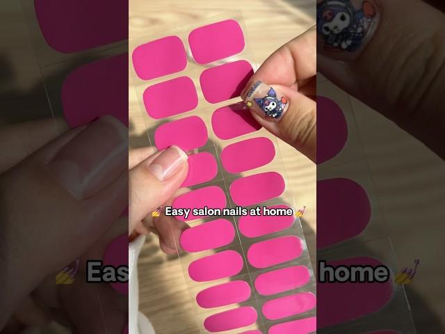 Easy salon nail at home #nails #nailart #nailtutorial #nailartdesigns #pressonnails #gelnails #fyp