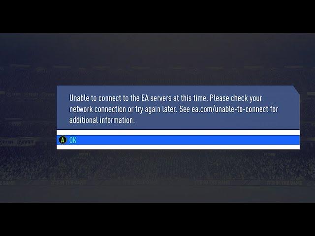 FIFA 19,20,21 Fix it Unable to connect to ea servers pc,PS4,xBOX1