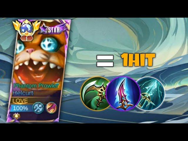 TOP GLOBAL HELCURT BEST 1HIT BUILD 2025!! ( Must try ) MLBB