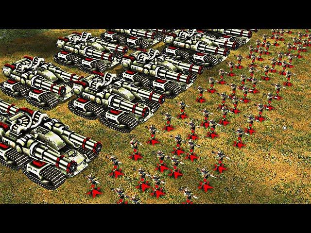 USA BOSS + Special Map vs 7 China Tank - Command & Conquer Generals Contra x Beta