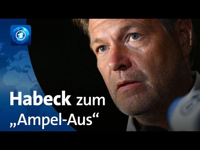 Habeck: "Lindner und die FDP haben Weg aus der Regierung gesucht"