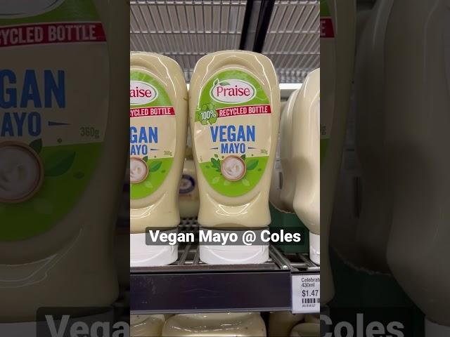 Vegan Mayonnaise available at Coles in Australia.  #vegan #veganfood #plantbasedfoods