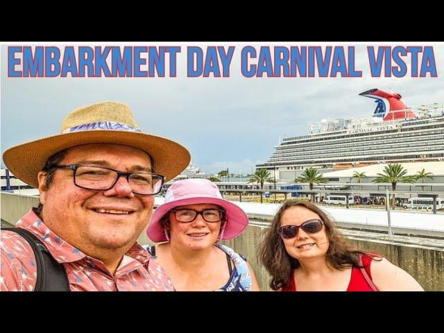 Our Chaotic Embarkment of Carnival Vista / Complete Boarding Walkthrough / Balcony Stateroom Tour