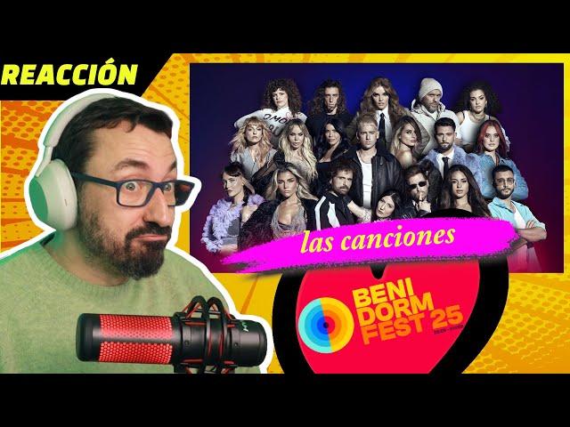 REACCIÓN HONESTA: Las 16 canciones del BENIDORM FEST 2025 para Eurovisión