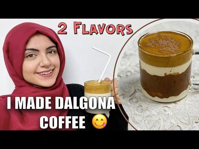 HOW I MADE DALGONA COFFEE (WHIPPED COFFEE) With 2 Flavors