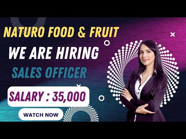 "Sales Officer Job Opportunity at Naturo Foods  | FMCG Industry | Apply Now!" #job #jobsearch