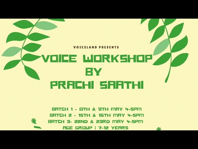 Prachi Saathi’s Fun With Voice -Kids Voice Workshop review