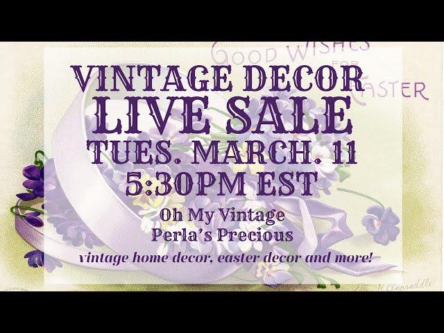 VINTAGE HOME DECOR LIVE SALE with Perla's Precious | LIVE VINTAGE SALE | VINTAGE HOME DECOR| THRIFT