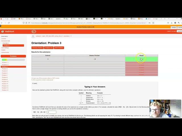 Intro to WeBWorK