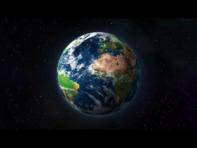 planet earth rotating in space