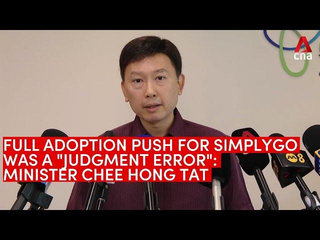 SimplyGo push: Transport Minister Chee Hong Tat apologises for "judgement error" on EZ-Link phaseout