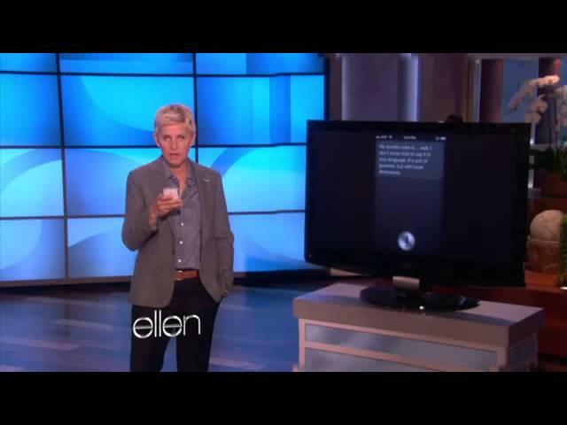 Siri Can You Hear Me ?? ellen show