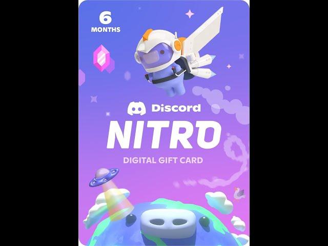 Discord Nitro 6-Month Subscription Gift Card [Digital Code]