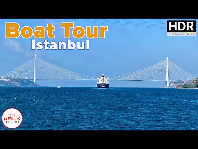 Until The End of The Bosphorus, Tour by Boat, Istanbul | 4K HDR