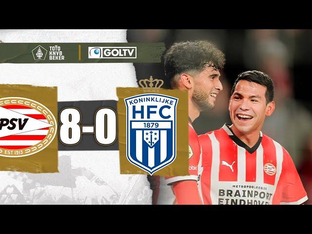 GOL Y ASISTENCIA del CHUKY LOZANO en LA GOLEADA | PSV 8-0 Koninklijke HFC | Copa Países Bajos 2024