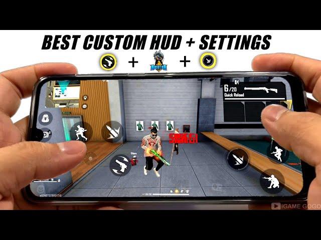 Free Fire Best Control Settings Full Details | One Tap Custom HUD   Headshot Setting Free Fire !