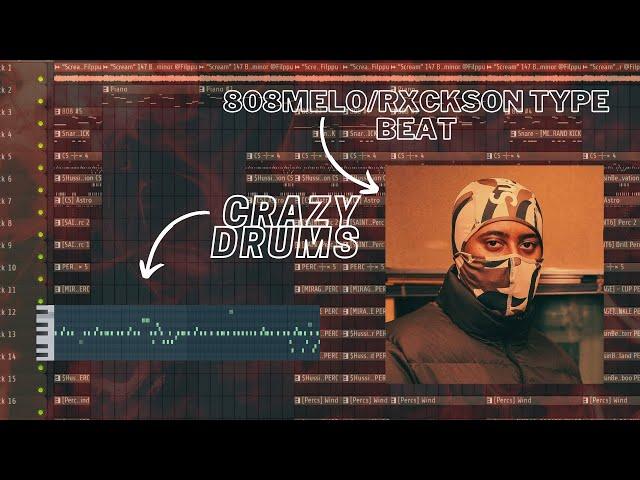 How to make hard Drill Beats for 808Melo & Rxckson | Hard Drill type beat tutorial 2022 FL Studio 20