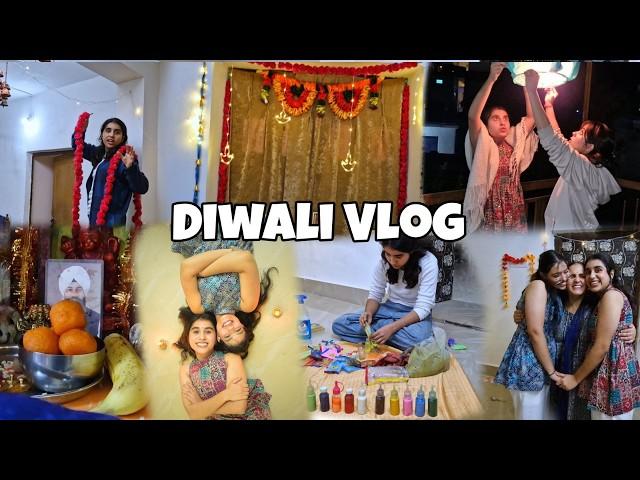 Diwali Vlog 2024🪔️ | Rangoli, Decoration, Crackers | Family Vlog