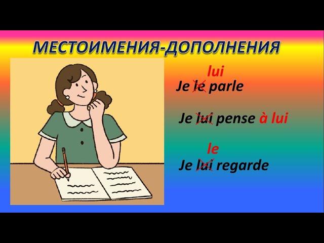 Местоимения косвенные и прямые lui/ leur/le/la/les. Тренажер для закрепления знаний и самопроверки.