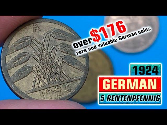 Valuable 1924 German 5 pfennig WORTH MONEY RARE GERMAN COINS