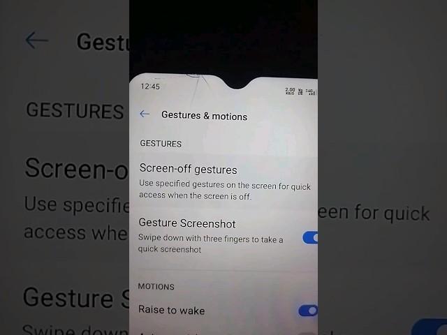 Screen -off gestures | use specified gestures on the screen for quick access when the screen is off