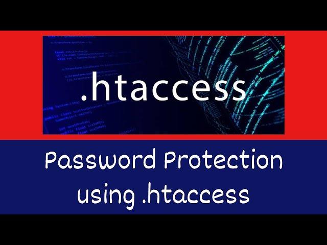 Password Protect Website using .htaccess file