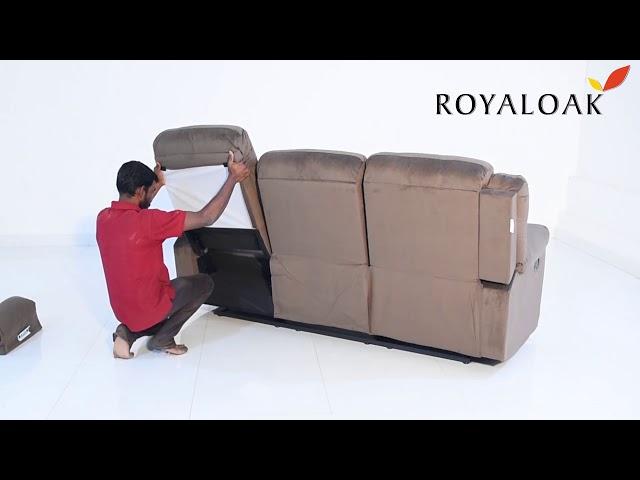 Royaloak Lara Three Seater Recliner in Fabric Installation Video