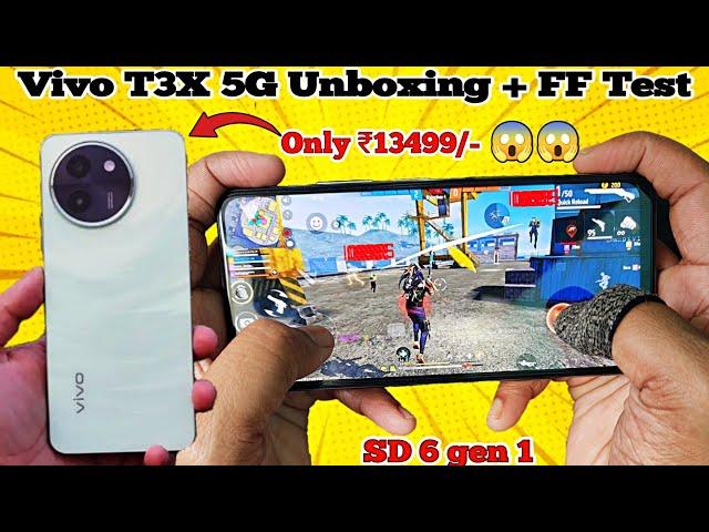 Vivo T3x 5G Free Fire Test || Vivo T3X 5g Free Fire Gameplay + Heating + Battery Drain Test.