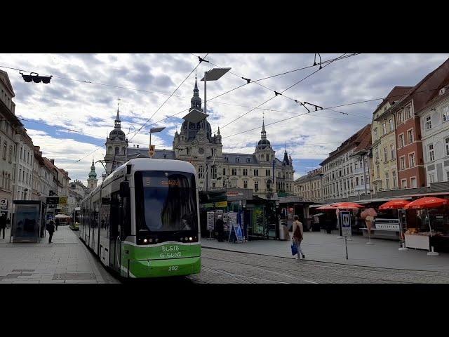 (FHD) Variobahn and Cityrunner trams in Graz (video by garethtrooper)