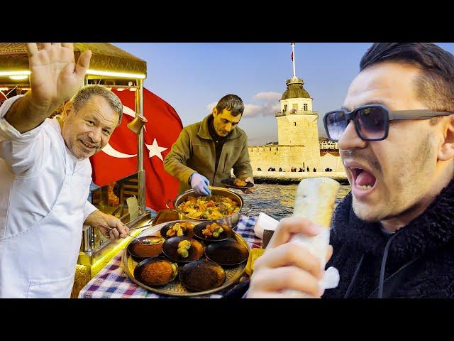 زرت برج الفتاة اكل سندويش سمك الاشهر في اسطنبول-kızkulesi