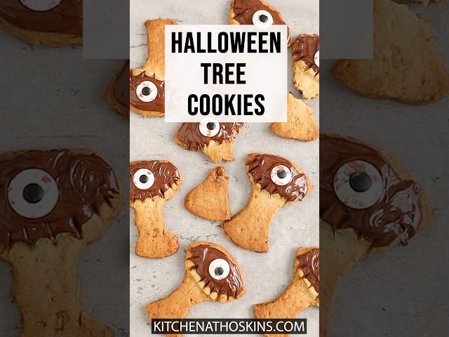 Use any shortbread cookie dough! #hallowencookies #halloweenbaking #spookycookies