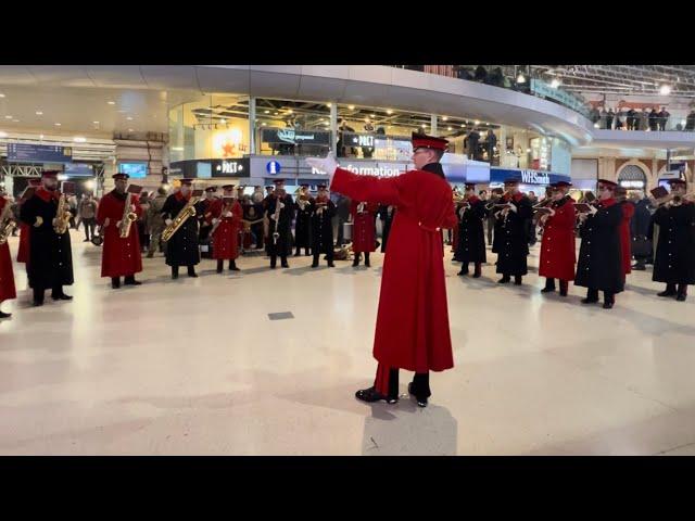 The Band of the Household Cavalry London Poppy Day 2024 - Waterloo Station