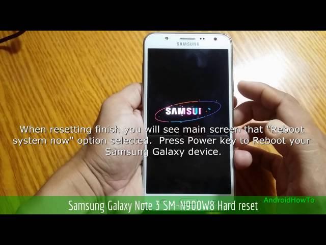 Samsung Galaxy Note 3 SM-N900W8 Hard reset