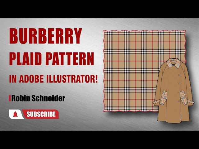 How to Create a Seamless Burberry Plaid Pattern || Robin Schneider