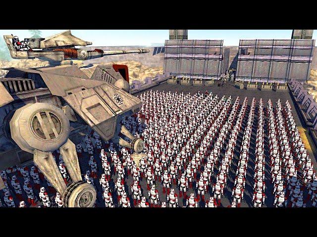 Clone Army Siege of PRISON FORTRESS! - Men of War: Star Wars Mod