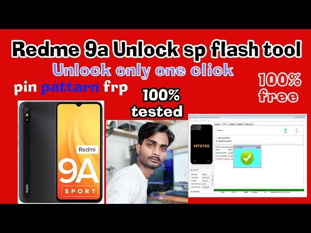 How to Unlock Redme 9a Pin paittarn frp Mi Account Sp Flash tool | Mi 9A Unlock Sp Flash Tool Free