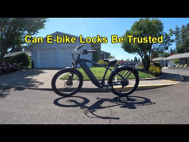 Not Trusting E-bike Locks!