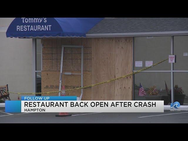 Tommy's Restaurant in Hampton reopens after car crash