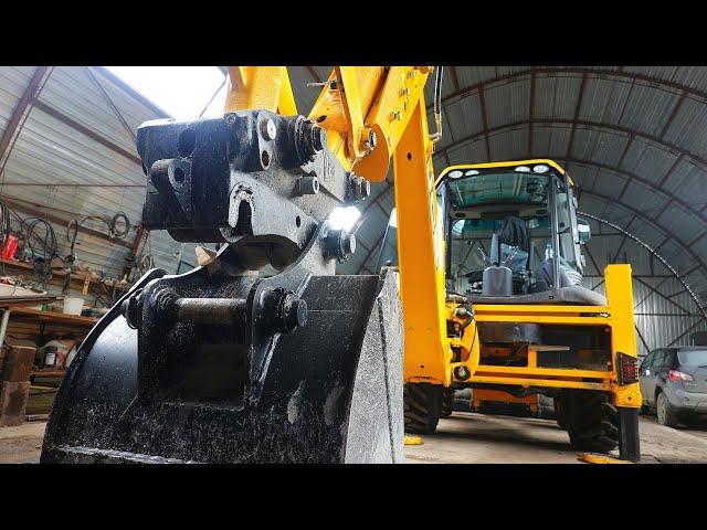 Как снять быстросъем на JCB 3CX