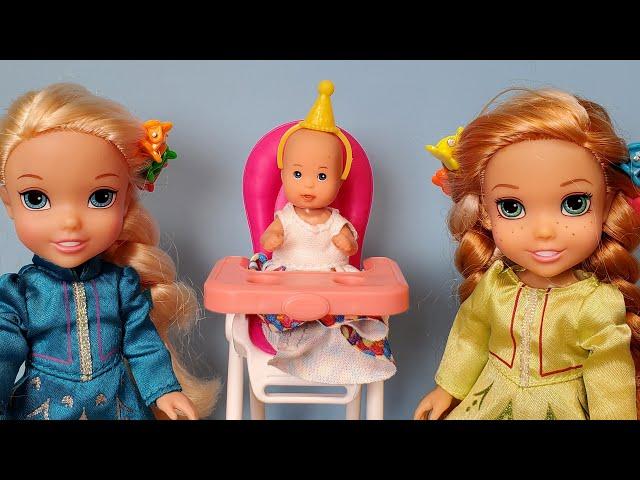 Happy Birthday Snowflake ! Elsa & Anna toddlers - gifts- cake - pinata - Barbie