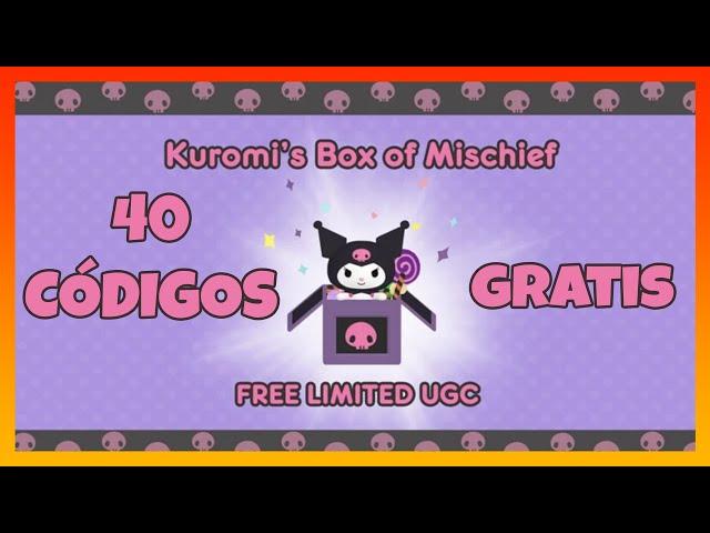 40 CÓDIGOS deMY HELLO KITTY CAFE UGC GRATIS Kuromi´s Box of Mischief Gratis para los más rápidos