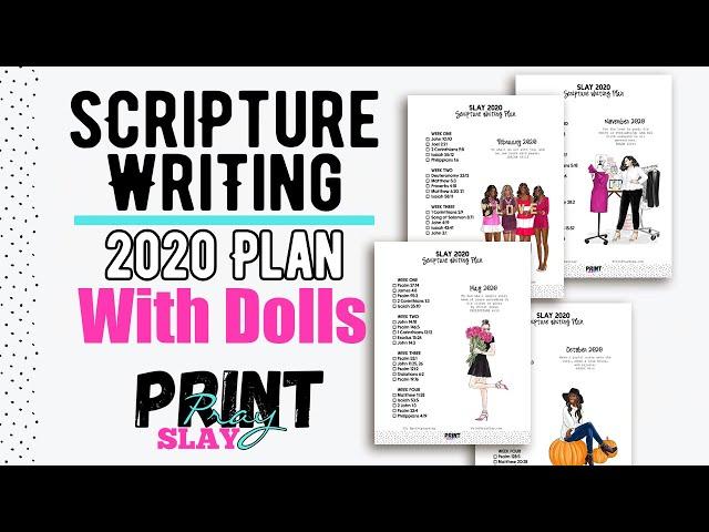 2020 Scripture Writing Plan | Print Pray Slay