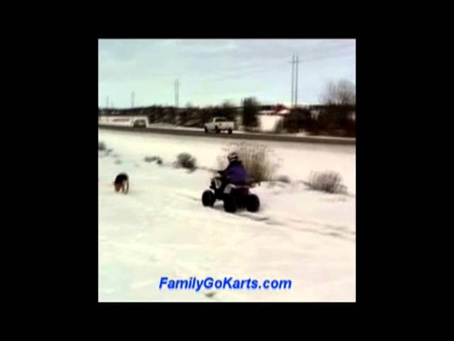 Family Go Karts Customer Review Video Riding Tao ATV Go Kart In The Snow!