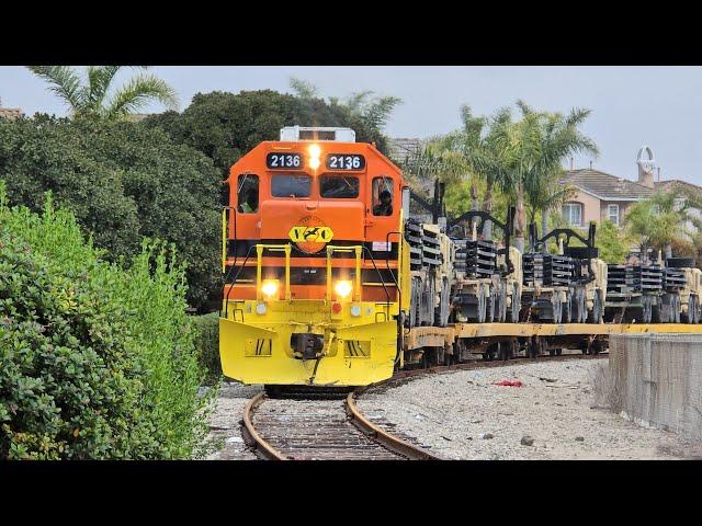[HD] Ventura County Railroad Military Train Chase from Oxnard to Port Hueneme