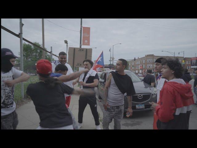 Behind the scenes of Humboldt Park video shoot. Latin Kings