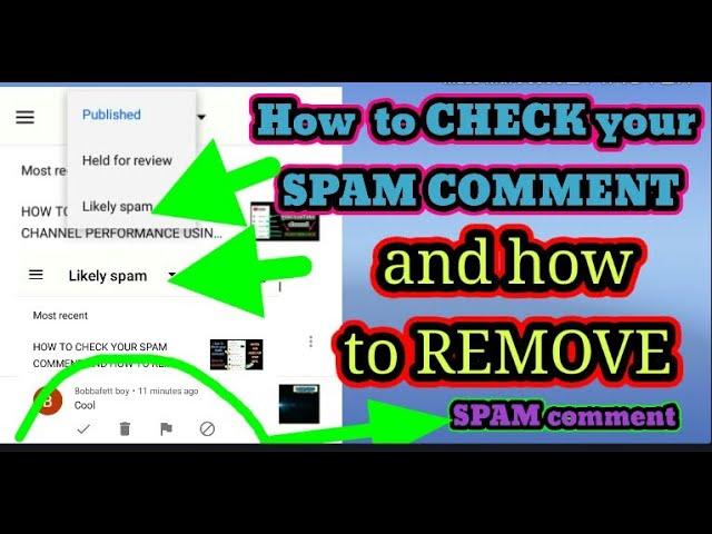 HOW TO CHECK YOUR SPAM COMMENT AND HOW TO REMOVE